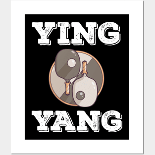 Ping Pong Table Tennis Tabletennis PingPong Yin Yang Ying Posters and Art